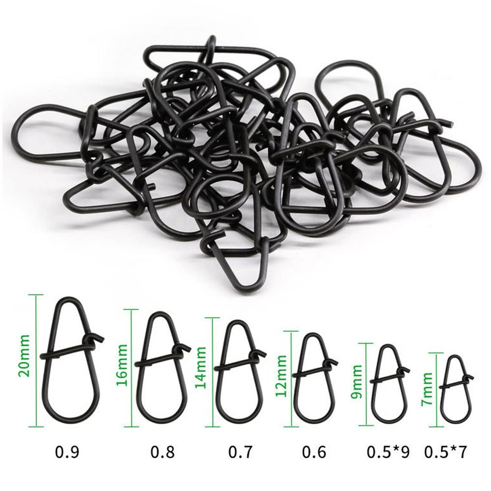 Fishing Equipment Cheap - 100 Teile/los Matte schwarz Snap Angeln